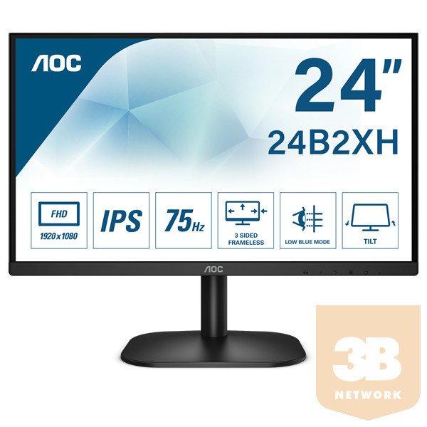 AOC IPS monitor 23,8" - 24B2XH/EU 1920x1080, 16:9, 250 cd/m2, 4 ms, VGA,
HDMI, 75Hz