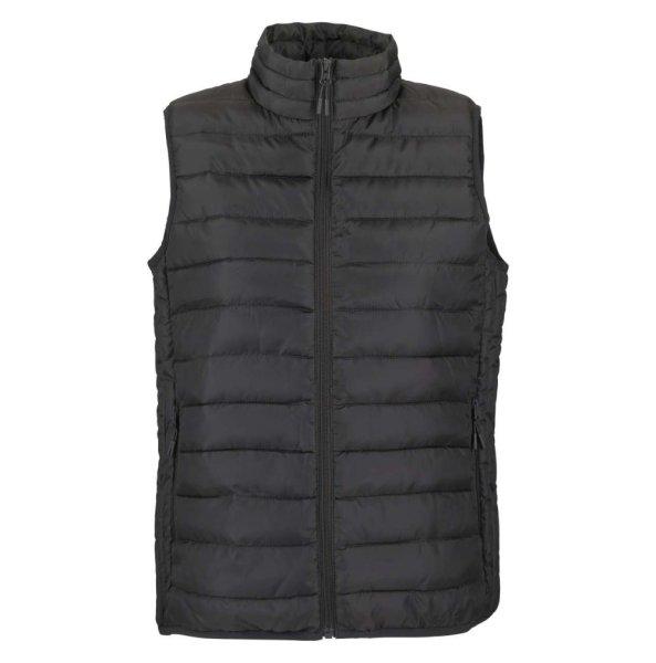 Női STREAM oldalzsebes cipzáras steppelt mellény, SOL'S SO04021,
Charcoal Grey-L