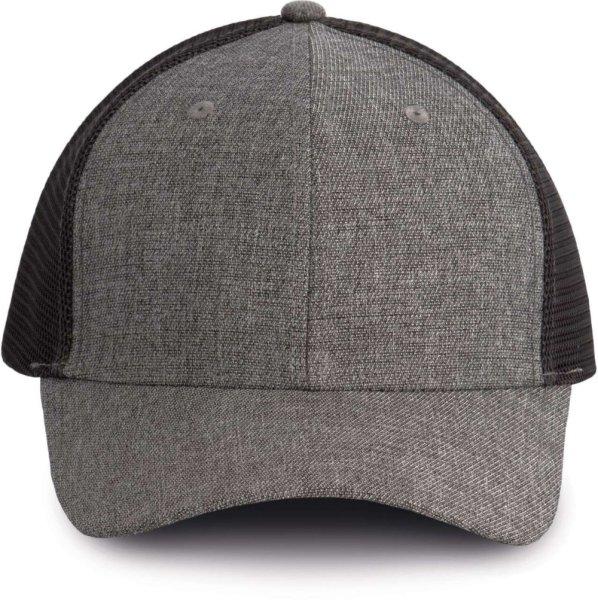 KP142 ívelt ellenzős 6 paneles hálós baseball sapka K-UP, Silver
Heather/Dark Grey-U