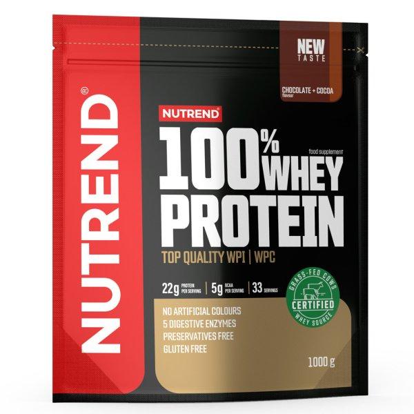 NUTREND 100% Whey Protein 1000g Chocolate+Cocoa