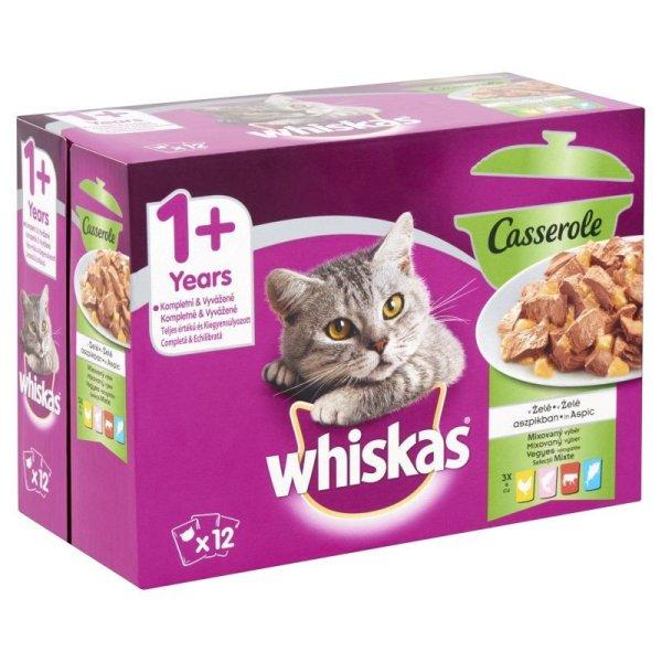 Whiskas alutasak 12-pack Pure deligt Húsos Halas Aszpikban 12x85g Multipack