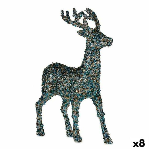 Dekoratív Figura Karácsonyi rénszarvas Glitter Kék Aranysàrga Műanyag 15 x
45 x 30 cm (8 egység) MOST 84838 HELYETT 66745 Ft-ért!