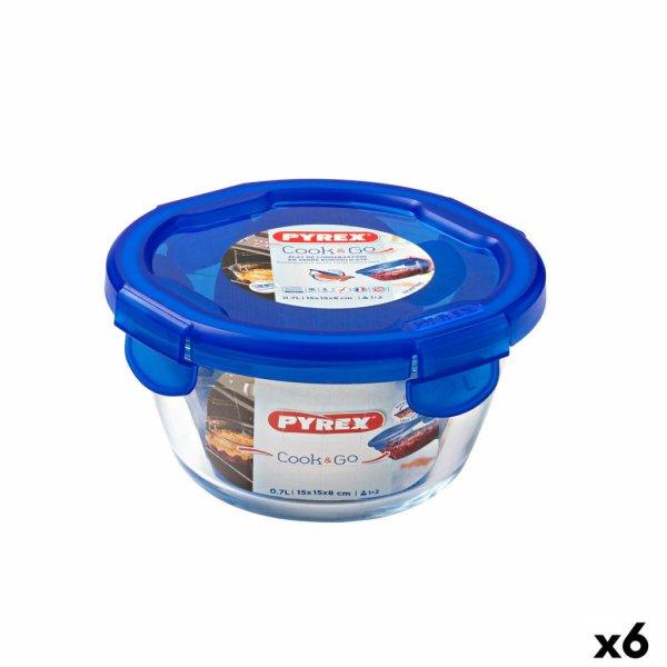 Hermetikus ebéddoboz Pyrex Cook & go 15,5 x 15,5 x 8,5 cm Kék 700 ml Üveg (6
egység) MOST 45424 HELYETT 34179 Ft-ért!