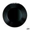 Lapos Tnyr Luminarc Harena Negro Fekete veg 25 cm (24 egy