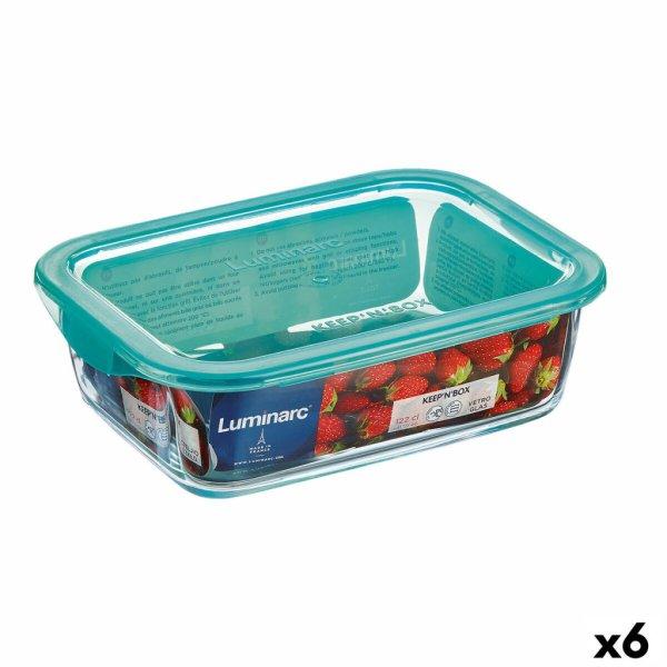 Négyszögletes uzsonnás doboz fedéllel Luminarc Keep'n Lagon 12 x 8,5 x
5,4 cm Türkizkék 380 ml Üveg (6 egység) MOST 14262 HELYETT 9830 Ft-ért!