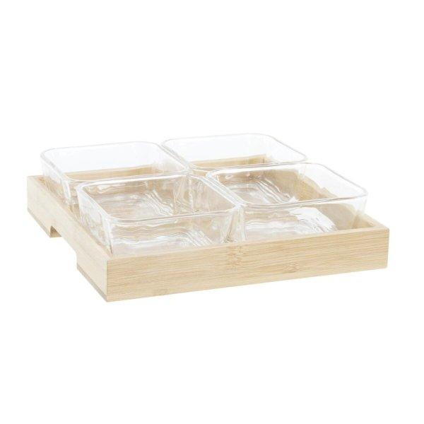 Snack tálca DKD Home Decor Természetes Bambusz Alumínium Kristály 280 ml 21
x 21 x 6 cm MOST 13581 HELYETT 8127 Ft-ért!