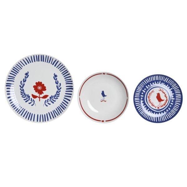 Edénykészlet DKD Home Decor Kék Fehér Piros Porcelán Mediterrán 18 Darabok
27 x 27 x 3 cm MOST 61124 HELYETT 38676 Ft-ért!