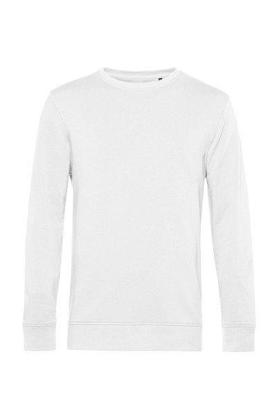 B&C WU31B férfi Organic INSPIRE kerek nyakú pulóver S-XXL FEHÉR