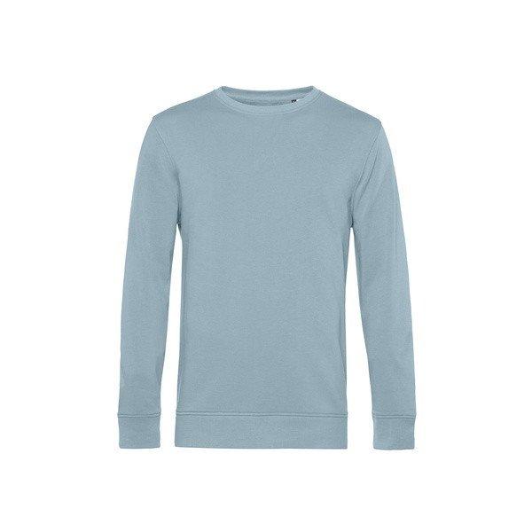 B&C WU31B férfi Organic INSPIRE kerek nyakú pulóver S-XXL BLUE FOG