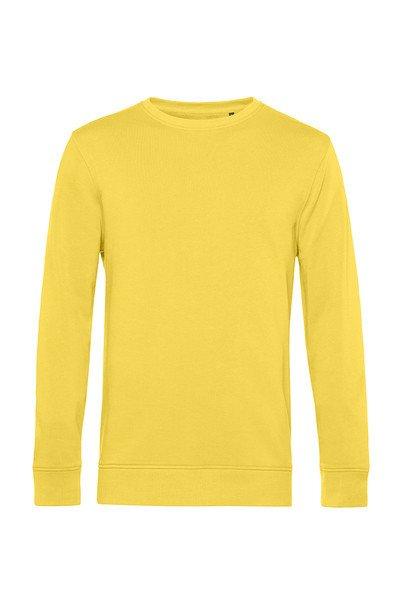 B&C WU31B férfi Organic INSPIRE kerek nyakú pulóver S-XXL YELLOW FIZZ