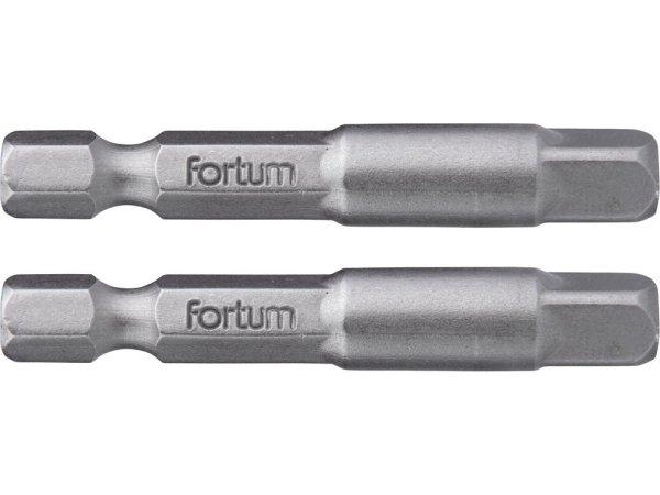 FORTUM adapter klt. 2 db, dugókulcsok gépi befogásához; S2 acél, 1/4",
50 mm, bliszteren