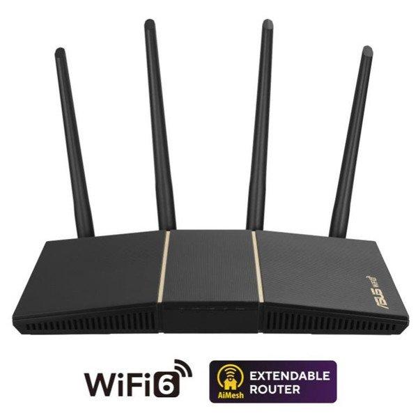 Asus RT-AX57 Vezeték nélküli AX3000 Wifi 6 Router, 4x gigabit LAN, 1x gigabit
WAN