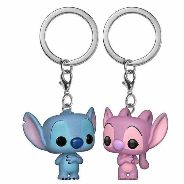 Kulcstartó 2 Pack POP! Stitch & Angel (Disney)