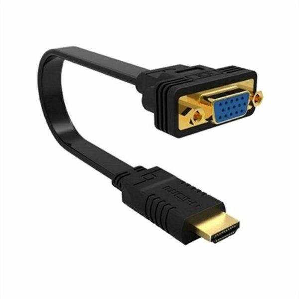 HDMI–VGA Adapter Ewent EW9869 Fekete 15 cm MOST 9467 HELYETT 5316 Ft-ért!