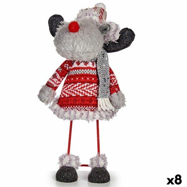 Dekoratív Figura Karácsonyi rénszarvas Piros Szürke 13 x 33,5 x 20 cm (8
egység) MOST 58649 HELYETT 39966 Ft-ért!