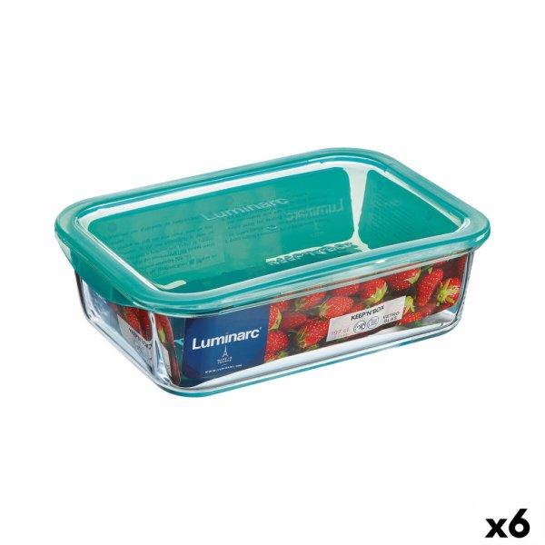 Négyszögletes uzsonnás doboz fedéllel Luminarc Keep'n Lagon 16 x 11,3 x
6 cm Türkizkék 820 ml Üveg (6 egység) MOST 25098 HELYETT 17304 Ft-ért!