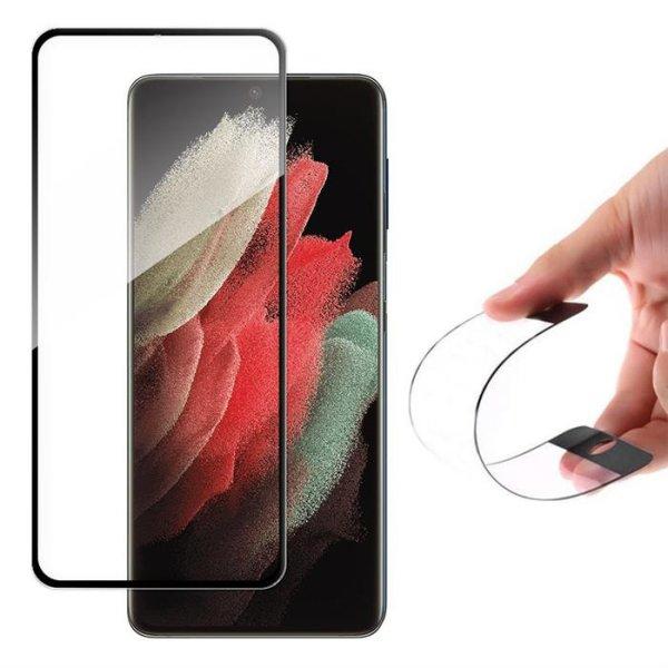 Wozinsky Full Flexi Nano üveg hybrid képernyővédő fólia kerettel Samsung
Galaxy S21 Ultra 5G fekete üvegfólia