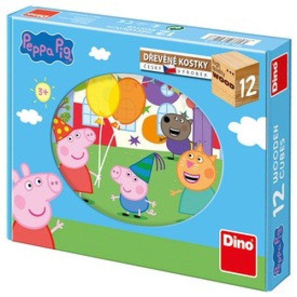 Dino Peppa malac 12 darabos fa mesekocka