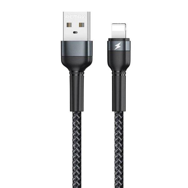 Remax Jany Alloy USB Lightning kábel, 1 m, 2,4 A (fekete)