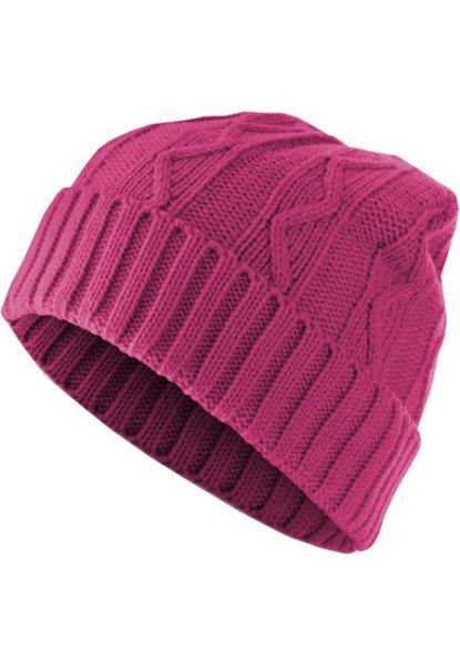 Urban Classics Beanie Cable Flap magenta