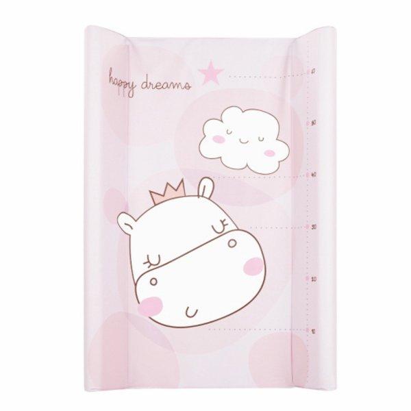 Kikkaboo pelenkázólap - merev 2 oldalú 50x70cm Happy dreams pink