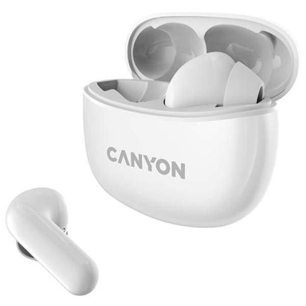 Canyon TWS-5 vezeték nélküli fejhallgató, fehér