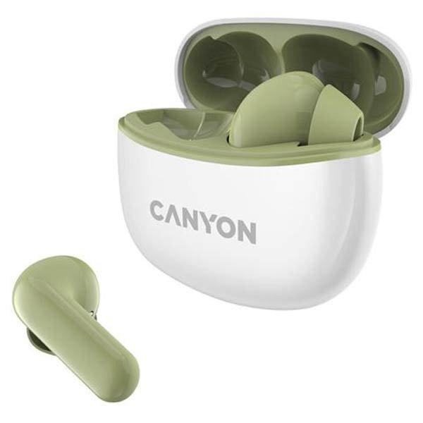 Canyon TWS-5 vezeték nélküli fejhallgató, zöld