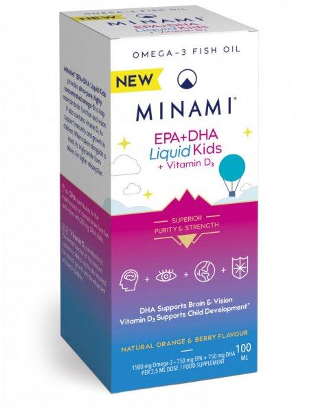 EPA+DHA Liquid Kids omega-3 halolaj + D3-vitamin