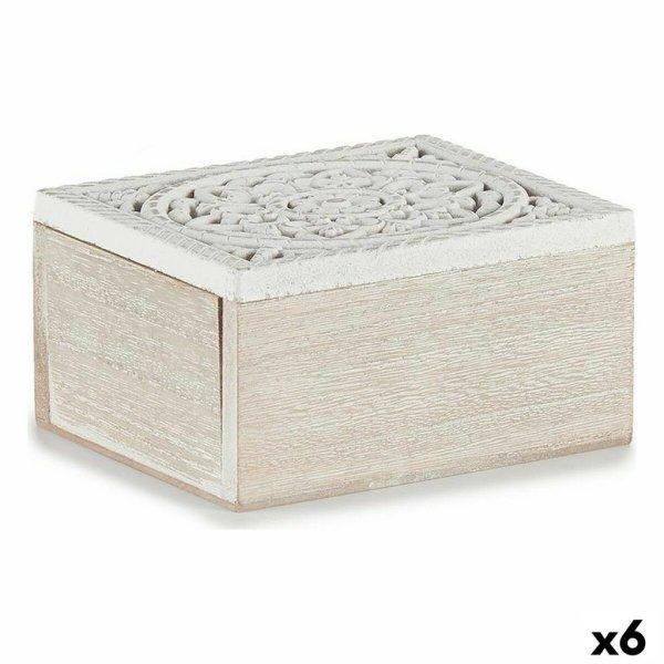 Dekoratív doboz 16 x 8 x 11 cm Fa (6 egység) MOST 18477 HELYETT 11335 Ft-ért!