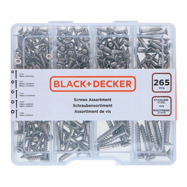 Csavarkészlet Black & Decker Torx 265 Darabok MOST 11145 HELYETT 6672 Ft-ért!