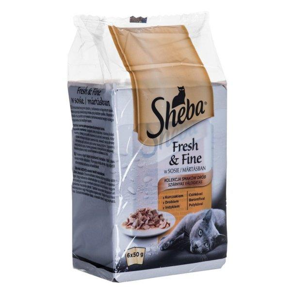 Macska eledel Sheba Fresh & Fine Csirke Pulyka madarak 300 g MOST 2815 HELYETT
1687 Ft-ért!