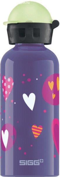 SIGG Kids Glow Heartballoons 0,4 literes alumínium ivópalack