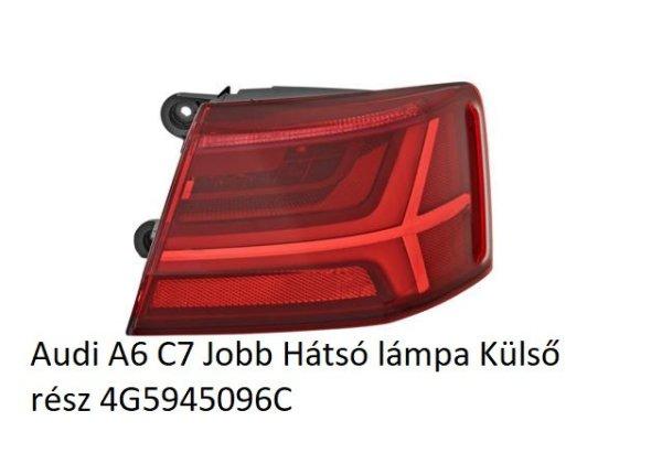 Audi A6 C7 Jobb Hátsó lámpa Külső rész 4G5945096C VALEO