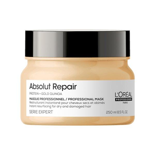 L´Oréal Professionnel Intenzíven regeneráló maszk
sérült hajra Serie Expert Absolut Repair Gold Quinoa + Protein
(Instant Resurfacing Mask) 250 ml