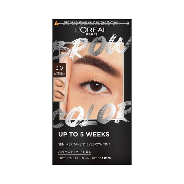 L´Oréal Paris Semi-permanens szemöldökfesték Brow Color
(Semi-Permanent Eyebrow Tint) 3.0 Dark Brunette