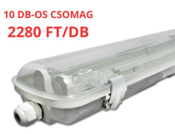 MasterLED 120 cm-es armatúra 2x18 W-os  IP65 10 db-os csomagár