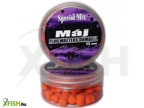 Speciál mix Fluo Wafter dumbell csali 12 mm Máj 30 g