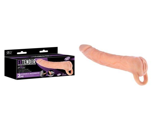  EXTENDOR 9" TPR 2 IN 1 EXTENDER & MASTURBATOR 