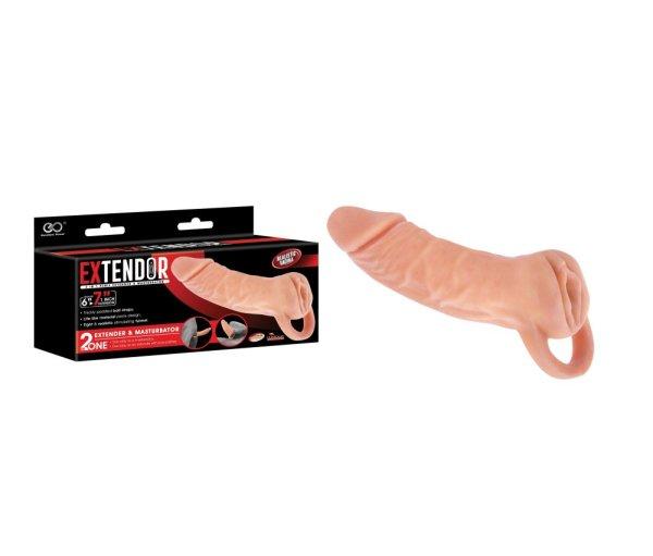  EXTENDOR 7" TPR 2 IN 1 EXTENDER & MASTURBATOR 