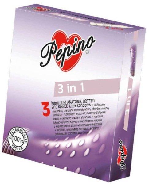 PEPINO 3 in 1 anatómiailag formázott, különböző irritáló elemekkel 3 db