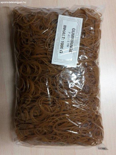 Gumigyűrű / postázó gumi 40 / 1,5mm natúr 1 kg/csomag