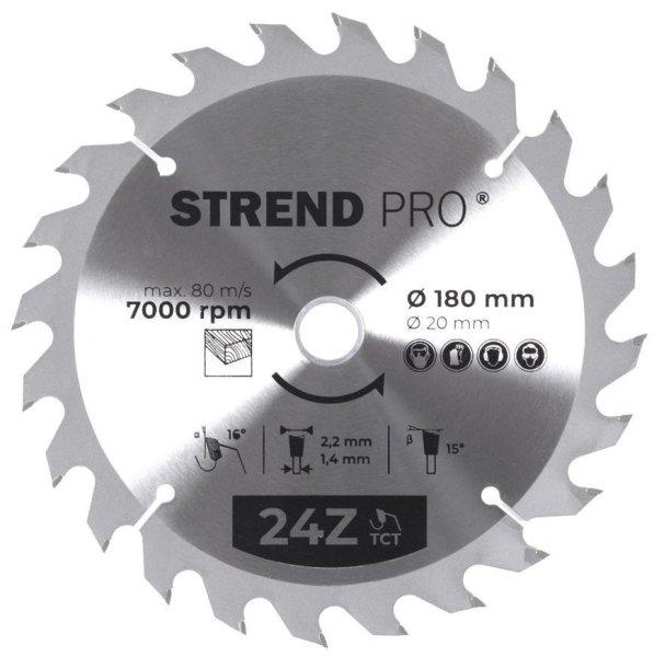 TCT 180 x 2,2 x 20/16 mm 24T, körfűrészlap, SK lapokkal