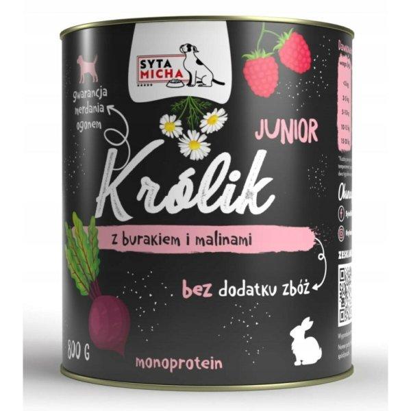 Nedves étel SYTA MICHA Junior Rabbit with beetroot and raspberries 800 g MOST
7116 HELYETT 4258 Ft-ért!