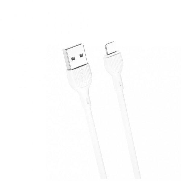 XO NB200 kábel USB-A / Lightning 1M 2.1A Fehér