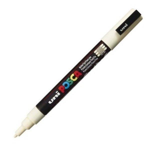 Dekormarker Uni Posca PC-3M 0.9-1.3 mm, kúpos, elefántcsont (ivory)