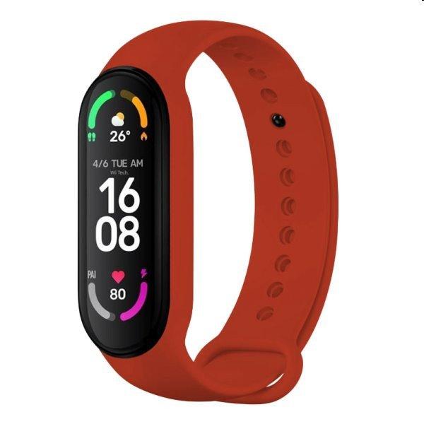 FIXED Szilikon szíj for Xiaomi Band 7/ Mi Band 6/ Mi Band 5, piros