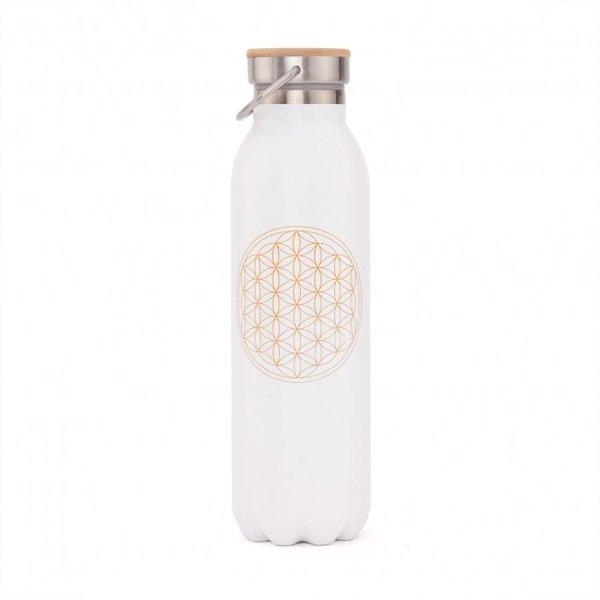 Fémkulacs - Fehér Élet Virága - Fehér - 1000 ml -  Bodhi