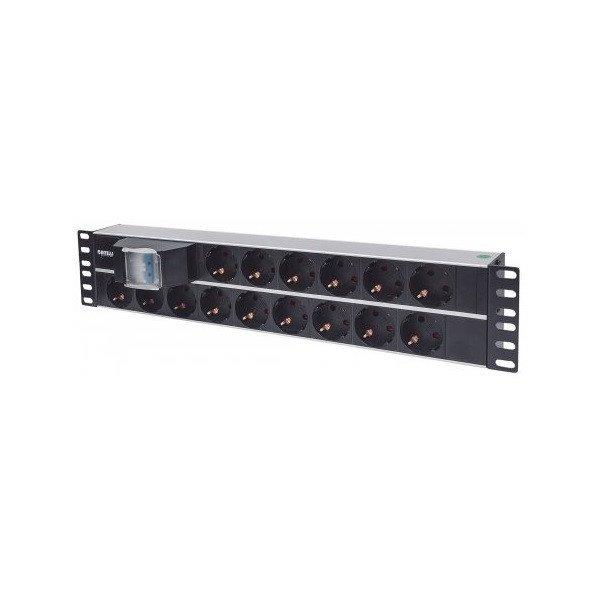 Manhattan elosztó - 19" 2U Rackmount elosztó, 15 aljzat, 3m, PDU