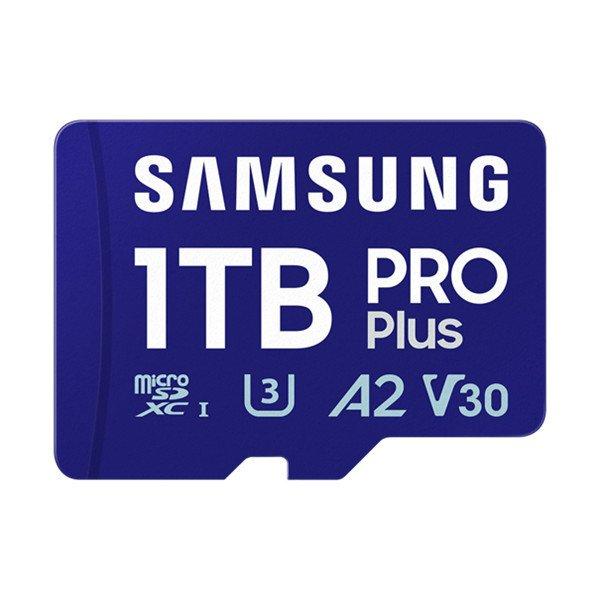 Samsung MicroSD kártya - 1TB MB-MD1T0SB/WW (PRO PLUS kártyaolvasóval,
microSDXC, UHS-I, R180/W130, adapter, 1TB)