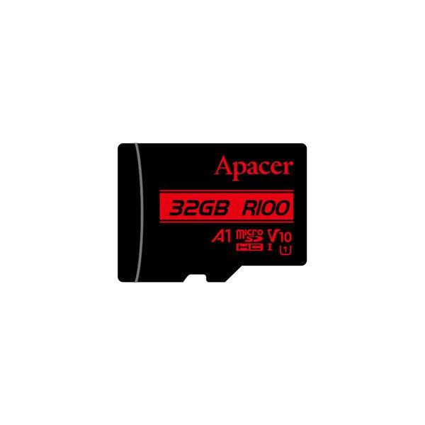 Apacer MicroSD kártya - 32GB microSDHC UHS-I Class10 V10 A1 (R/W: 100/10 MB/s)
+ adapter